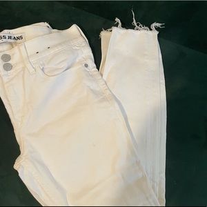 Express cropped legging mid rise jeans
